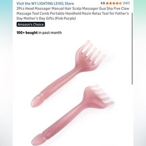 Pink and Purple Scalp Massager Comb